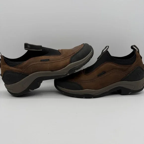 Ariat Terrain Ease H2O Boots Women 9.5 Brown Waterproof Pull-On Hiking Outdoor - Picture 4 of 9